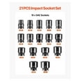 thumbnail image 3 of 3/4 Inch Impact Socket Set 21 Piece - SAE, 6-Point Deep Socket Wrench Set, 3/4 Drive Impact Sockets for Trucks, RVs, Automotive Repair, 3 of 6