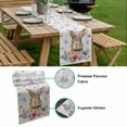 thumbnail image 5 of Bunny Easter Table Runner - 60 Inch Long, Kitchen Dining Table Runner Dresser Scarves, Spring Floral Pastoral Wooden Farmhouse Decor for Coffee Tables Wedding Party Banquet, 5 of 8
