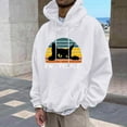 thumbnail image 2 of Valora Men Sweatshirt heavyweight pullover hooded sweatshirt with stylish front pocket and adjustable drawstring for everyday casual comfort in autumn winter White 2XL, 2 of 4