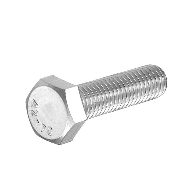M8-1.25 x 30mm Left Hand Hex Head Bolt, 304 Stainless Steel Reverse Fully Threaded Fastener Screws Bolts for Machinery, Automobiles and Construction