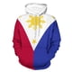 thumbnail image 2 of Sudadera con capucha con estampado 3D de la bandera de Sudáfrica y Paraguay para hombre, sudadera de manga larga con la bandera nacional de Italia, camisetas para hombre, 2 of 5