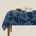 thumbnail image 3 of Wukai Sea Turtle Waterproof Tablecloth for Kitchen Dining, Fits Square Tables for 2-4 Seats -60"x60", 3 of 7