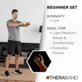 thumbnail image 3 of THERABAND Resistance Tubes, Beginner Set, Yellow, Red, and Green, 5 ft Latex Tubing, Home or Clinic Use, Cut-to-Fit, Color-Coded Resistance Bands for Upper & Lower Body Workouts, 3 of 8