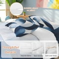 thumbnail image 2 of Abstract Curve 4 Piece Duvet Cover Set California King Size White Blue Gradient Stitching Soft Bedding Set Comforter Cover, 1 Duvet Cover 1 Flat Sheets and 2 Pillowcases, 2 of 9