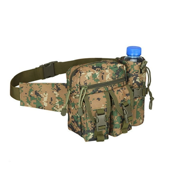 Utility Climbing Waterproof Water Bottle Phone Pocket Bum Bag Multifunction Waist Pack Waist Belt Bag Mobile Phone Belt Pack Outdoor Waist Bag B