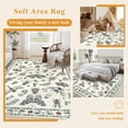 thumbnail image 4 of Ivalue Insect Botanical 6x9 Area Rugs for Living Room Washable Non-Slip Carpets for Bedroom Dining Room Soft Thin Rug Indoor (Beige), 4 of 9