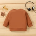 thumbnail image 4 of Vedolay Boys Sweatshirts Sweatshirt Cartoon Print Long Sleeve Boys Pullover Tops Hooded Sweater Brown,90, 4 of 5