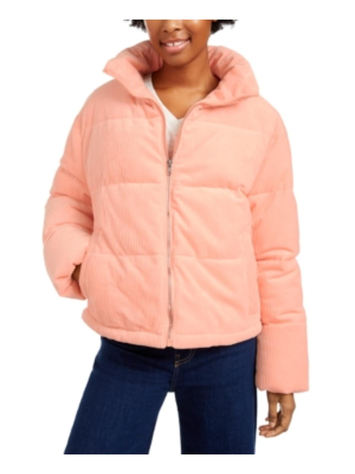orange cropped puffer jacket