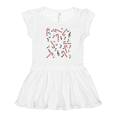 

Inktastic Candy Canes and Music Notes Gift Toddler Girl Dress