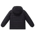 thumbnail image 6 of Spazoro Girls Hooded Puffer Jacket, Regular Fit Packable Full Zip Solid Color Long Sleeve Warm Winter Outerwear Coat for Kids Black Size 14-15, 6 of 6