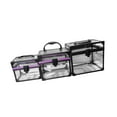 thumbnail image 3 of 3x Estuche de tren para cosméticos, bolsa de maquillaje de viaje, vitrina de cosméticos transparente con asa para tocador, maquilladores al aire libre, 3 of 8