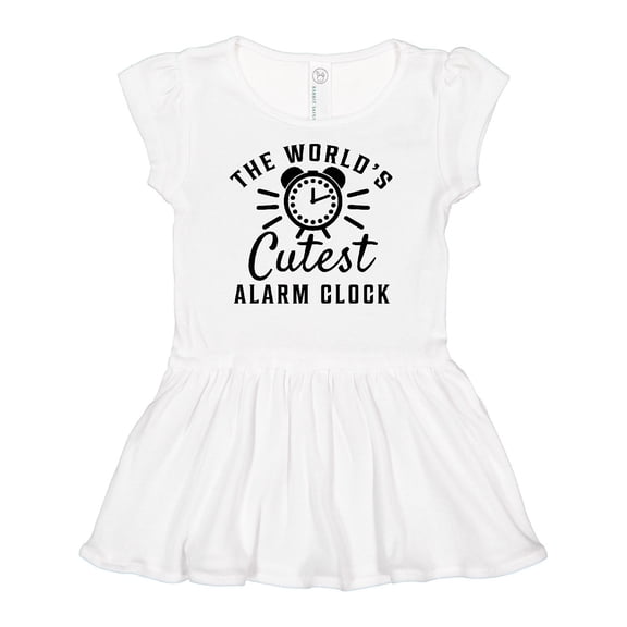 Inktastic The Worlds Cutest Alarm Clock Girls Baby Dress