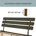 thumbnail image 4 of Caden 15'' Bed Frame with Adjustable Headboard - Mid Century, Retro Style with Acacia Wood - No Box Spring Needed - Wood Slat Support - Easy Assembly - Mocha, Queen (U.S. Standard), 4 of 6