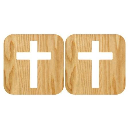 

2X 3D LED Lamp Night Light USB Desk Table Christianity Crucifix Crafts for Gift Wooden