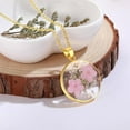 thumbnail image 3 of Pink Forget-Me-Not and Queen Anne's Lace Pressed Wildflower Necklace | Gold Pressed Flower Necklace | Forget-Me-Not Jewelry | Real Flower Necklace | Alaska State Flower Necklace | 18”, 3 of 8