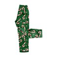 thumbnail image 6 of Bjutir Christmas Family Pajamas Matching Sets Toddler Boy Girl Xmas Pajamas Silk Satin Print Lapel Long Sleeve Sleepwear Casual Fashion Winter Nightwear Outfit,Green,Size 7-8 Years, 6 of 8