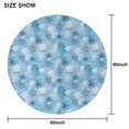 thumbnail image 6 of Light Blue Christmas Snowflake Pattern Round Tablecloth 60"x60",Wrinkle Wipeable Table Cloth for Kitchen Dining Room Picnic Patio Party, 6 of 6