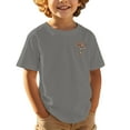 thumbnail image 1 of NINGMENG Chemises & Hauts pour Garçons Tout-Petits Imprimé Cocotier Col Rond Manches Courtes Mignon Décontracté Sport Confortable Chandail Tee-Shirts Extérieur, Gris, 8-9 Ans, 1 of 4