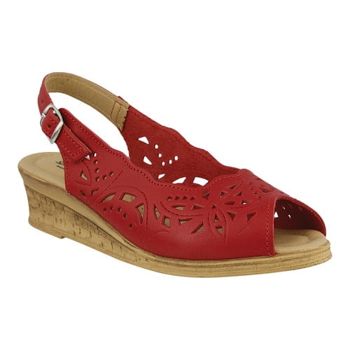 Spring Step Orella Sandals Red - Walmart.com