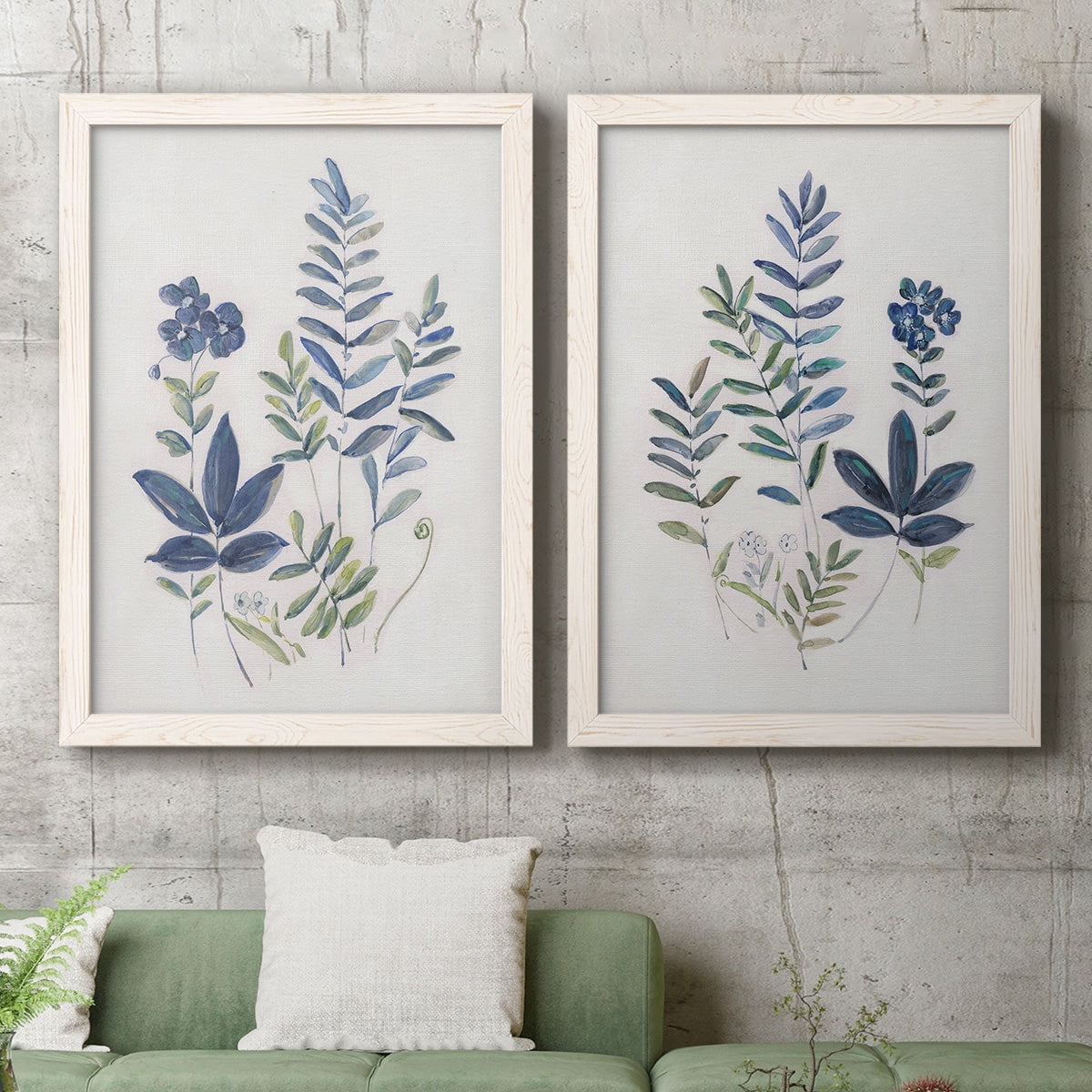 Fern Study I - Premium Framed Canvas 2 Piece Set - Ready to Hang
