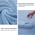 thumbnail image 5 of Covian Home 8-Pack Bath Towel Set Light Blue Microfiber Bathroom Towel Set Ultra Soft Plush Oversized Towels Adult Luxury Bath Sheet, 5 of 7