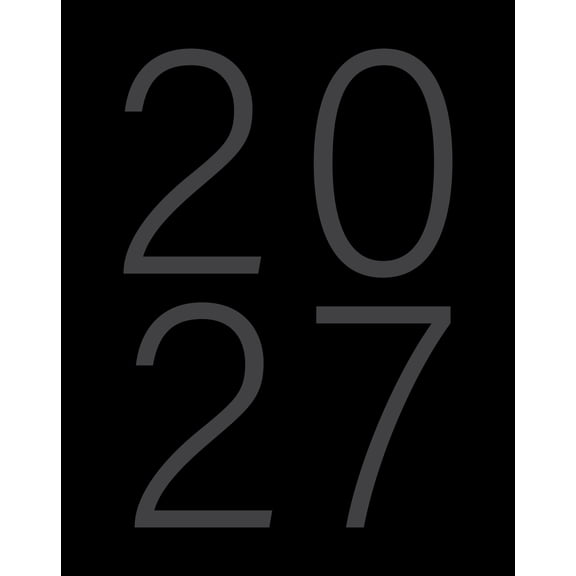 Willow Creek Press Black 2027 7.5" x 9.5" Booklet Monthly Planner (66379)