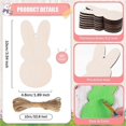 thumbnail image 3 of 60 Pcs Unfinished Easter Bunny Wooden Ornaments Wooden Peep Bunny Cutouts to Paint Blank Wood- Slices, 3 of 5
