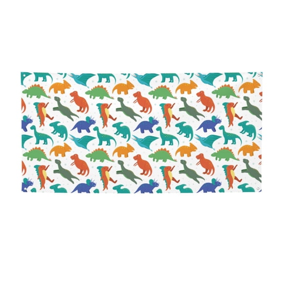 Picia Colorful Dinosaur Pattern Party Banner, Festive Decoration, Holiday Banner, Celebration Decor, Event Banner, Reusable Party Banner-Small