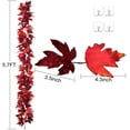 thumbnail image 3 of 2 Pack Fall Garland Maple Leaf, 5.9Ft/Piece Hanging Vine Garland Artificial Autumn Foliage Garland Thanksgiving Decor for Home Wedding Fireplace Party Christmas (Dark Red), 3 of 14
