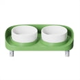 thumbnail image 5 of Cuenco Elevado Inclinado Platos Altos para Gatos Comedero Ergonómico para Mascotas Sin Estrés Elevados para Gatos con Soporte Antideslizante Verde, 5 of 5