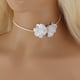thumbnail image 2 of Collar Choker Único de Bargains 1 Pc Pulsera Delicada de Laca Laca Blanca con Correas Ajustables de Flor, 2 of 6