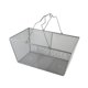 thumbnail image 2 of Cesta de la compra de hierro, práctica y portátil, para comestibles, frutas y cocina. Plata, 2 of 9