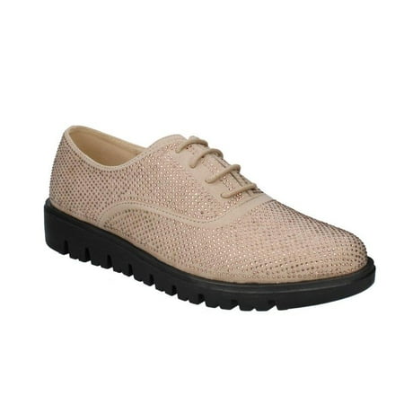 City Adventure Casual Oxford - Moca Oxford-16 Women's Casual Faux Suede Oxford, Beige 8.5 F US