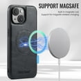 thumbnail image 2 of ELEHOLD for iPhone 15 Case,Magnetic Premium PU Leather Business Classic Soft Silicone Bumper Ultra Slim Shockproof  Protective Case for Women Men for iPhone 15,Black, 2 of 6