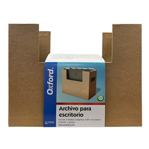 Archivero De Cartón Para Escritorio Kraft Oxford Tamaño Carta