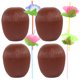 thumbnail image 1 of 4 vasos de coco con pajitas, vasos de imitación de coco para beber, vasos con forma de coco para fiestas hawaianas, 1 of 8