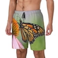 thumbnail image 1 of Balery A monarch butterfly Bañador para hombre, shorts de playa de secado rápido con entrepierna y forro de compresión-3X-Large, 1 of 6