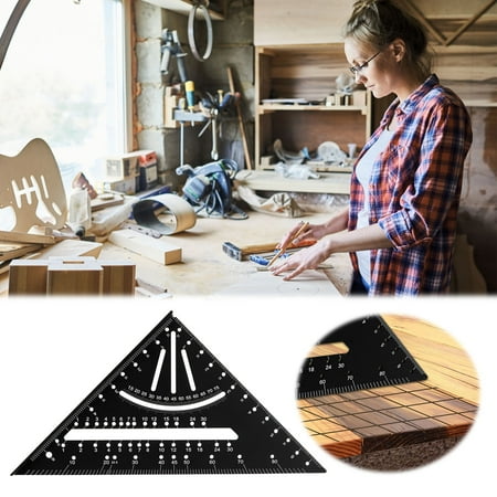 

6 In 1 Carpenter Square 7 Inch Purpose Carpenter Tools Square Protractor Ruler Marking Gauge Saw Gauge Layout Scriber For Measuring