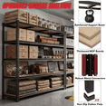 thumbnail image 3 of TrumanPick Storage Shelves Garage Shelving Units 5 Tier Metal Heavy Duty Adjustable Shelf Rack 48" W x 24" D x 72" H 3250LBS for Warehouse Pantry Closet, Black, 3 of 10