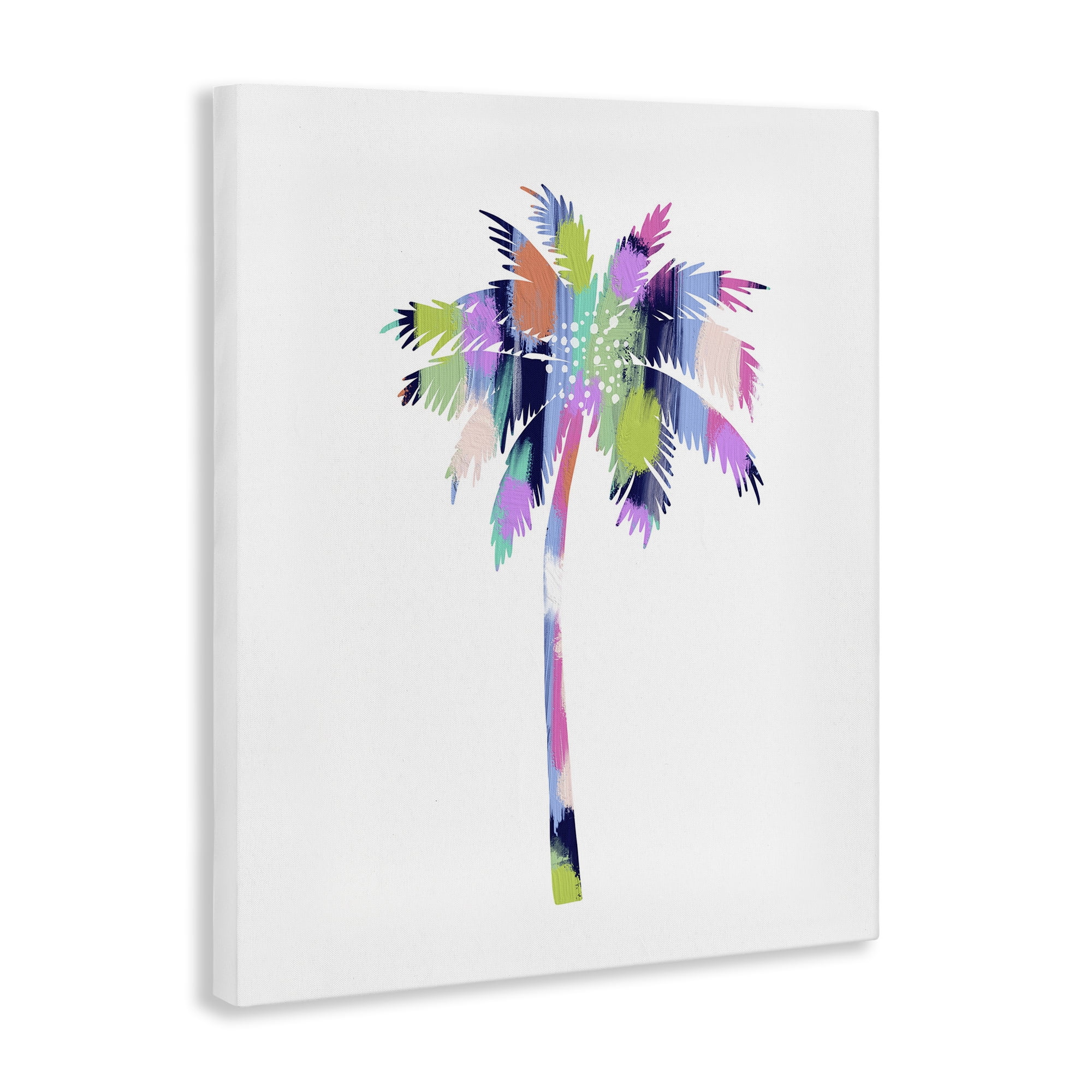 Stupell Industries Patterned Palm Tree Botanical & Floral Painting Gallery Wrapped Canvas Art Print Wall Art, 24 x 30