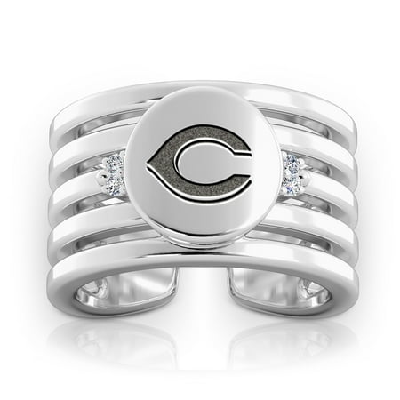 Cincinnati Reds Ring - Cincinnati Reds Bixler's Women's Logo Engraved Multiband Cuff Ring