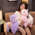 thumbnail image 6 of Cartoon Alpaca Plush Toys 19.7'' Soft Soothing Llama Stuffed Animal Doll Prety Home Decor Cute Gift, 6 of 13