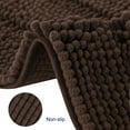 Subrtex Non-Slip Bathroom Rugs Chenille Soft Striped Plush Bath Mat ...
