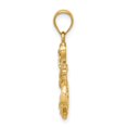 thumbnail image 2 of Pendentif Charme Design Ancre et Chaîne Finition Polie en Or Jaune 14K, 2 of 4