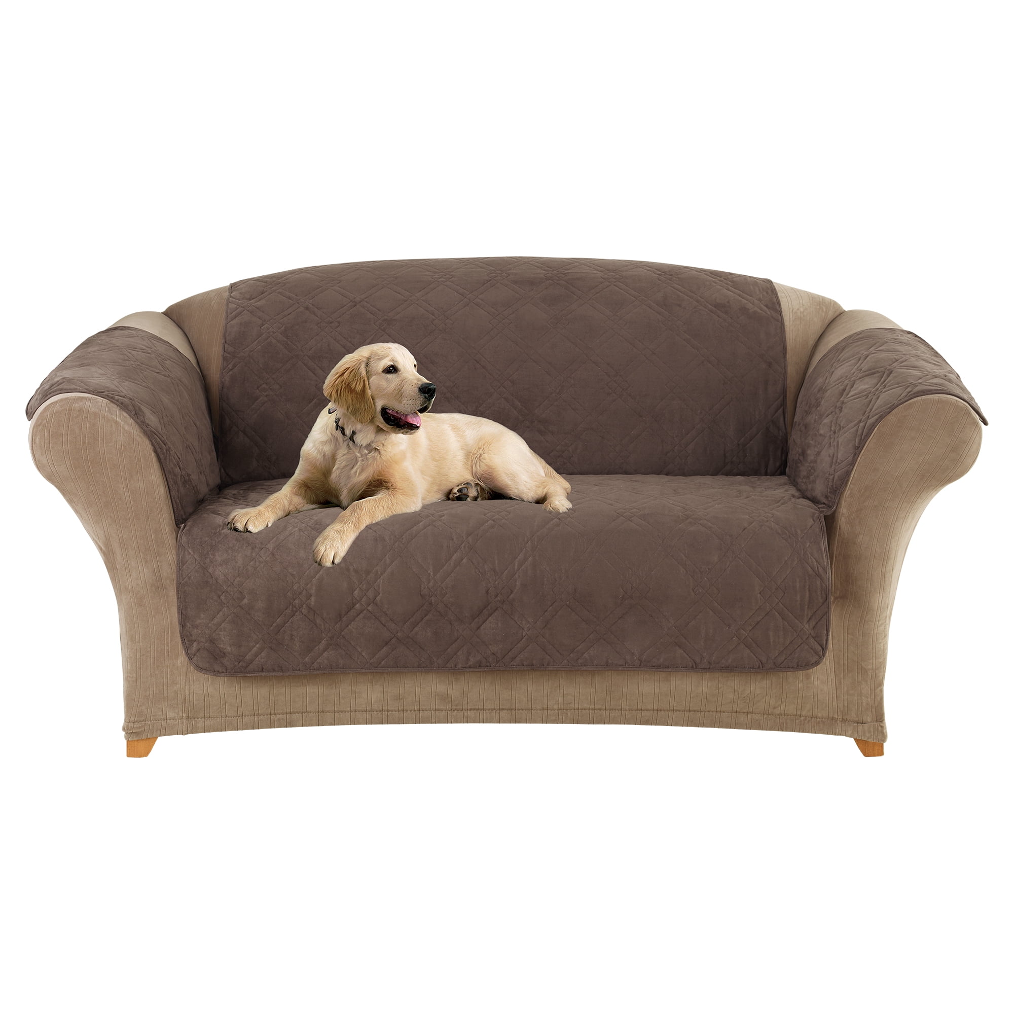 Sure Fit Microfiber Pet Loveseat Throw, Chocolate