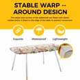 thumbnail image 4 of Beige Easter Table Cloths for 8 Foot Rectangle Tables, Spring Watercolor Vintage Tulip Flower Plant Patio Waterproof Elastic Fitted Tablecloths, Washable Rectangular Table Cover for Camping, 4 of 8