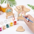 thumbnail image 3 of 1Set Wooden Boards for Painting Square & Flat Round & Heart BurlyWood 60x60x2mm 30pcs/set, 3 of 6