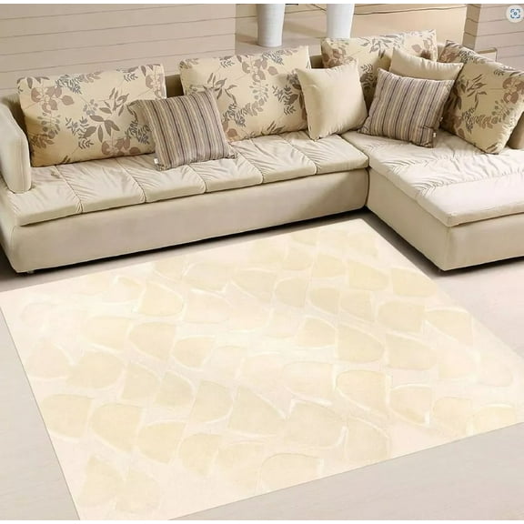 Hand Tufted | White Rug | 8x10, 8x11, 9x10, 9x12 | Wool, Silk Carpet