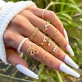 thumbnail image 1 of 10 Pzs/Juego De Anillos De Luna Estrella Para Mujer Oro/Joyería Bohemia/Regalos Gao Jiahui unisex, 1 of 2
