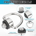 thumbnail image 3 of Uxcell Camera Neck Strap D Ring Screw Holder 1/4", 2Pcs Metal Camera Screws, Silver, 3 of 7